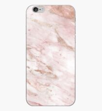 Pink marble - rose gold accents iPhone Case