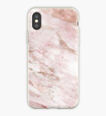 Pink marble - rose gold accents iPhone Case