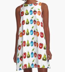 The Very Hungry Caterpillar Fruit (White) A-Line Dress