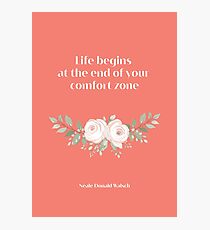 Neale Donald Walsch inspirational saying, Pantone Fusion Coral Photographic Print