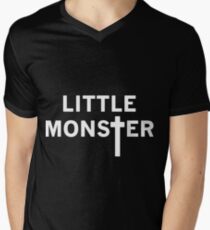 Little Monster - White Font Men's V-Neck T-Shirt