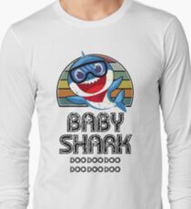 Baby Shark Retro (Boy) - For Light Long Sleeve T-Shirt