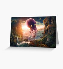 Octopus Riders Greeting Card