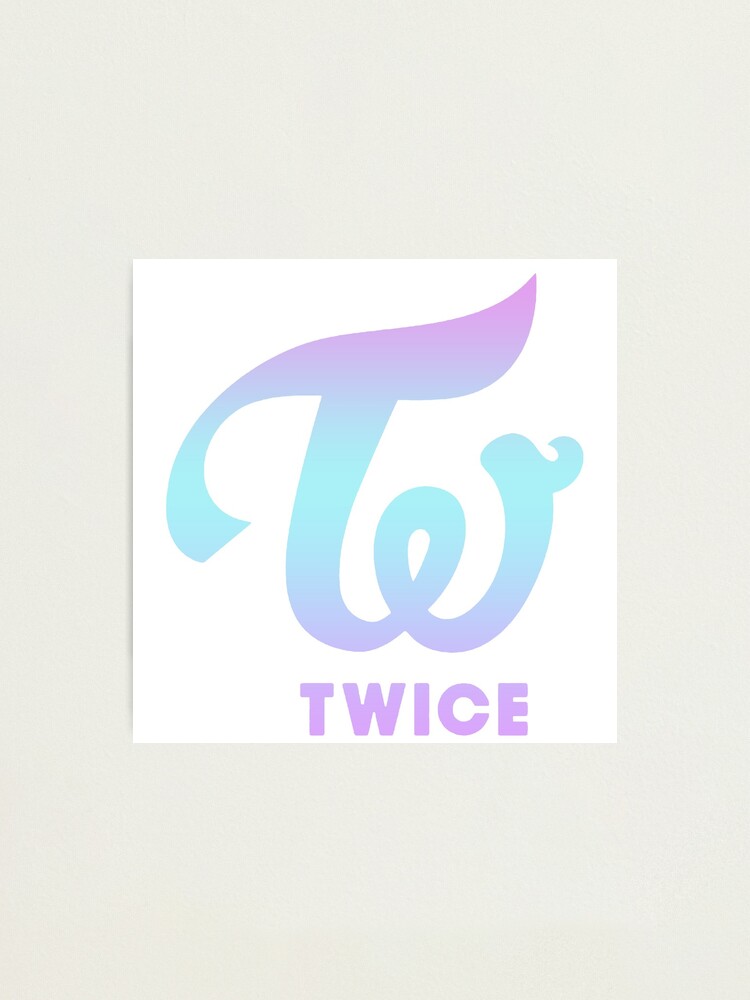 Twice Logo Pastel Purple Blue Photographic Print By Gotsevzn