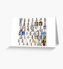 #cartoon #art #collection #vector #fashion #illustration #people #design #leisuregames #merchandise #industry #leisureactivity #recreationalpursuit #inarow #groupofobjects #arranging #women #girls Greeting Card