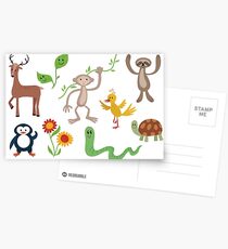 Cute Nature Vectors Postcards