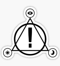 panic! at the disco black and white logo merch Sticker