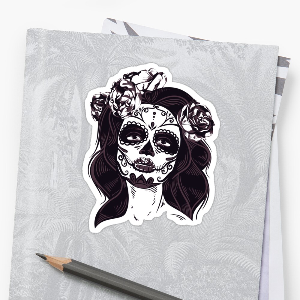  Gothic  girl Sticker  by apriltaylor14 Redbubble