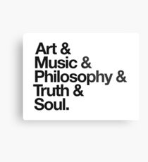 Kunst + Musik + Philosophie + Wahrheit Metallbild