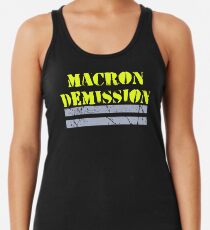 Camiseta de tirantes para mujer Gilets Jaunes ~ Macron Demission