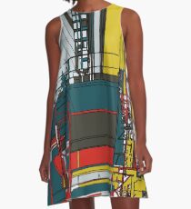 London construction doodle A-Line Dress