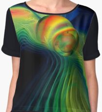 #ComputerSimulation, #signals #GravitationalWaves #MergingBlackHoles #BlackHoles #Компьютерноемоделирование #черныедыры #abstract #design #bright #illustration #rainbow #pattern #motion #shape #art Chiffon Top