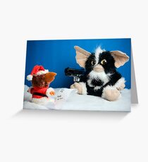 Gizmo's evil cousin suggests Santa checks his list a third time Greeting Card
