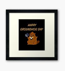 Happy Groundhog Day 2019 Framed Print