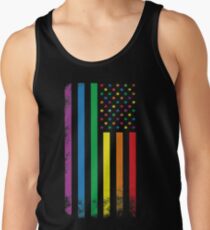 Rainbow American Flag Men's Tank Top