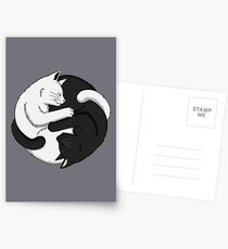 Yin Yang Cats Postcards