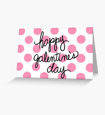 Glückliche Galentines Tages-Tupfen Grußkarte