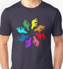 Color: Bear Rainbow Pinwheel Unisex T-Shirt
