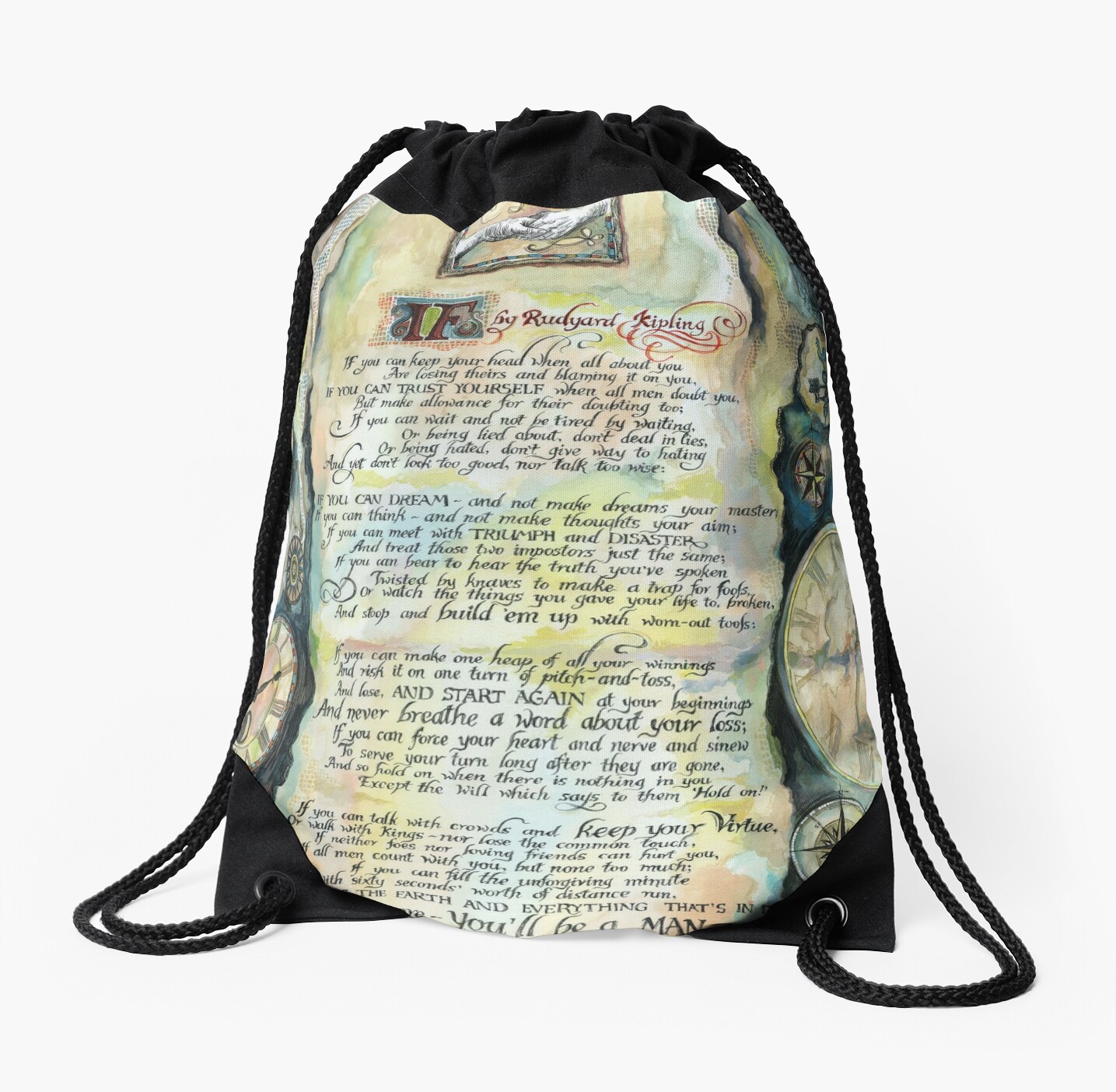 kipling drawstring bag