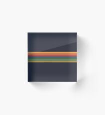 13th Doctor-inspired Timelord Stripes Acrylic Block