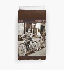 WESTERN UNION : Vintage 1907 Frozen in Time Advertising Print Duvet Cover