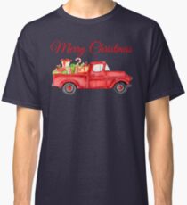Christmas Vintage Red Pickup Truck with Presents Classic T-Shirt
