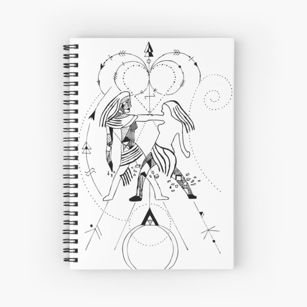 Geometric twins Spiral Notebook