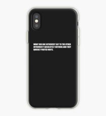 Vinilo o funda para iPhone What did one introvert say to the other introvert?