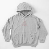 Topographic Map 04 - Living Coral Kids Pullover Hoodie