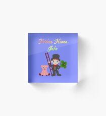 Chimney Sweep lucky pig clover New Year Acrylic Block