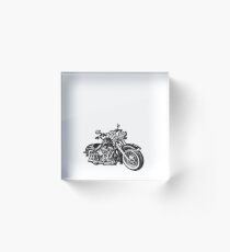 Biker motorcycle rider Acrylic Block