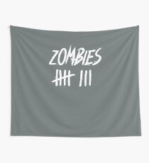zombie kill count white paint hash count Wall Tapestry