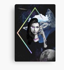 Abstract Robot Space Girl Photo Mashup Collage Canvas Print