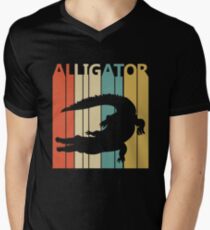 Vintage Retro Alligator Men's V-Neck T-Shirt