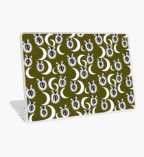 Black White Wolves Moons Laptop Skin