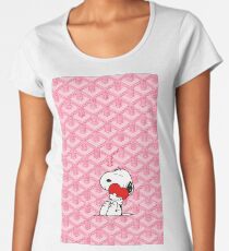 goyard,pink,love,snoopy Women's Premium T-Shirt