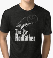 The Rodfather Fishing T Shirt Tri-blend T-Shirt