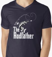 The Rodfather Fishing T Shirt Men's V-Neck T-Shirt