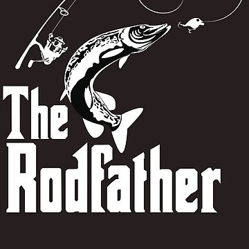 THE RODFATHER FISHING SHIRT FUNNY T-SHIRT CARP GIFT FISHERMAN FISHING SHIRT  DAD