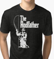The Rodfather Fishing T Shirt Tri-blend T-Shirt