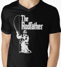 The Rodfather Fishing T Shirt Men's V-Neck T-Shirt