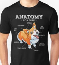 Anatomy of a Corgi T-Shirt Funny Corgis Dog Puppy Shirt Unisex T-Shirt