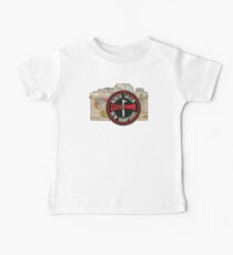 Map Camera with Mystery Hill North Salem New Hampshire Vintage Travel Decal image in the Lens Baby Tee