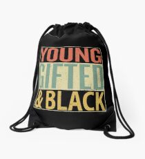 Young Gifted and Black Drawstring Bag