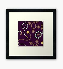 Gold chain jewelry Framed Print