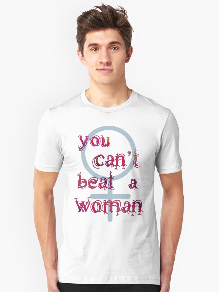 Alternate view of You Can't Beat a Woman Slim Fit T-Shirt