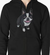 Sudadera con capucha y cremallera Boston Terrier