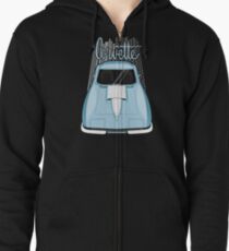 Corvette C2 - Blue Zipped Hoodie