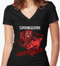 Spongebob Murderpants Women's Fitted V-Neck T-Shirt