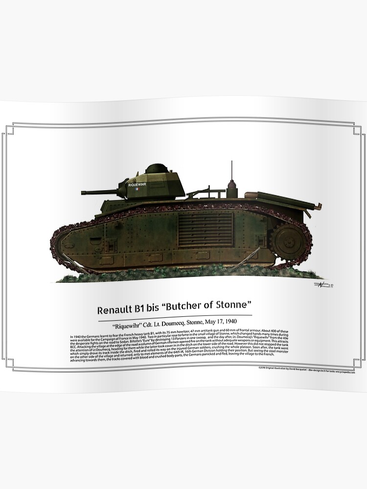 Char B1 Bis Butcher Of Stonne Poster